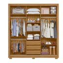 Ver imagem 3 de Guarda Roupa 3 Portas Deslizantes com Espelho Canadá Freijo Off White 987032 Moval