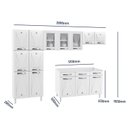 Ver imagem 4 de Cozinha Completa 14 Portas 2 Gavetas 3 Vidros Star New 