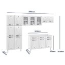 Ver imagem 4 de Cozinha Completa Modulada 14 Portas 2 Gavetas 3 Vidros Star New Branco