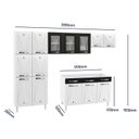 Ver imagem 4 de Cozinha Completa 14 Portas 2 Gavetas 3 Vidros Star New 