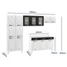 Cozinha Completa 14 Portas 2 Gavetas 3 Vidros Star New  - 4