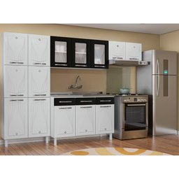 Cozinha Completa 14 Portas 2 Gavetas 3 Vidros Star New  - 9