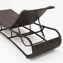 Ver imagem 4 de Espreguiçadeira para Piscina Alumínio e Fibra Sintética Encosto Reclinável Cor Mesclado Argila