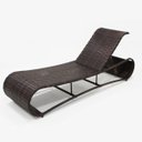 Ver imagem 2 de Espreguiçadeira para Piscina Alumínio e Fibra Sintética Encosto Reclinável Cor Mesclado Argila