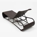 Ver imagem 5 de Espreguiçadeira para Piscina Alumínio e Fibra Sintética Encosto Reclinável Cor Mesclado Argila