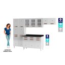 Ver imagem 4 de Cozinha Completa Modulada 14 Portas 2 Gavetas 3 Vidros Mirage New Branco