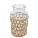 Ver imagem 1 de Vaso de vidro e fibra natural 12,5x22,5cm wolff