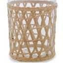 Ver imagem 3 de Vaso de vidro e fibra natural 12,5x22,5cm wolff