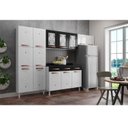 Ver imagem 7 de Cozinha Completa Modulada 14 Portas 2 Gavetas 3 Vidros Mirage New Branco/Preto