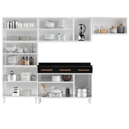 Cozinha Completa 14 Portas 2 Gavetas 3 Vidros Mirage New  - 6
