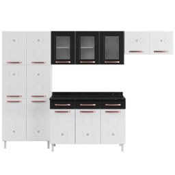 Cozinha Completa 14 Portas 2 Gavetas 3 Vidros Mirage New  - 3