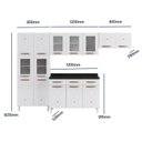 Ver imagem 4 de Cozinha Completa 14 Portas 3 Gavetas 5 Vidros Mirage New 