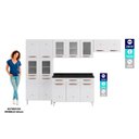 Ver imagem 5 de Cozinha Completa 14 Portas 3 Gavetas 5 Vidros Mirage New 