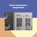 Ver imagem 7 de Cozinha Completa Modulada de Aço 4 Peças Decoradas com Paneleiro e Balcão com Tampo New Yescasa Branco