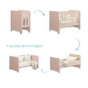 Ver imagem 2 de Quarto Bebê Berço Evolution 4 em 1 + Cômoda 6 Gavetas Rosa