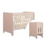 Quarto Bebê Berço Evolution 4 em 1 + Cômoda 6 Gavetas:rosa - 5