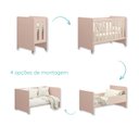 Ver imagem 2 de Quarto Bebê Berço Evolution 4 em 1 + Cômoda 6 Gavetas:rosa