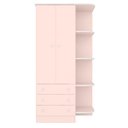 Ver imagem 1 de Guarda Roupa Infantil 2 Portas com Cantoneira Doce Sonho Rosa Acetinado - Qmovi