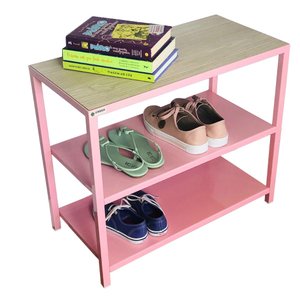 Sapateira Banco Strassis Design Sd-3503-60 Rosa