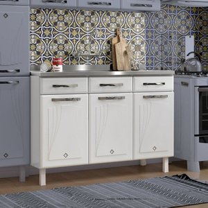 Balcão de Cozinha em Aço Triplo Star New 