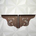 Ver imagem 6 de Par Mãos Francesas Decorativas 20cm Cantinho do Café Xícara Coração Marrom Aço
