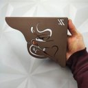 Ver imagem 3 de Par Mãos Francesas Decorativas 20cm Cantinho do Café Xícara Coração Marrom Aço