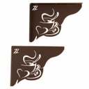 Ver imagem 1 de Par Mãos Francesas Decorativas 20cm Cantinho do Café Xícara Coração Marrom Aço