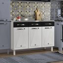 Ver imagem 1 de Balcão de Cozinha Aço Triplo Star New Telasul Branco/Preto