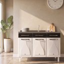 Ver imagem 1 de Balcão de Cozinha Aço Triplo Star New Telasul Branco/Preto