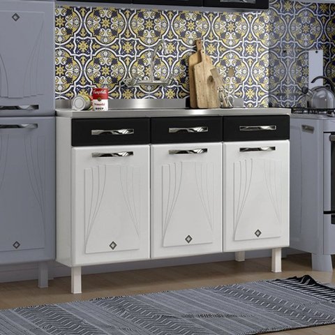 Balcão de Cozinha Aço Triplo Star New Telasul