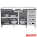 Ver imagem 4 de Balcão de Cozinha Aço Triplo Star New