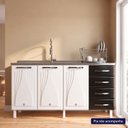 Ver imagem 3 de Balcão de Cozinha Aço Triplo Star New Branco/Preto