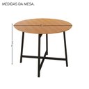 Ver mais imagens de Conjunto Sala de Jantar 90cm Ilhabela 4 Cad Preto C- Creme