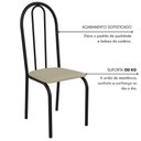 Ver imagem 5 de Conjunto Sala de Jantar 90cm Ilhabela 4 Cad Preto C- Creme