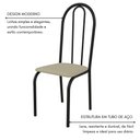 Ver imagem 4 de Conjunto Sala de Jantar 90cm Ilhabela 4 Cad Preto C- Creme