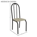 Ver imagem 6 de Conjunto Sala de Jantar 90cm Ilhabela 4 Cad Preto C- Creme