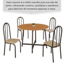Ver imagem 2 de Conjunto Sala de Jantar 90cm Ilhabela 4 Cad Preto C- Creme