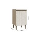 Ver imagem 3 de Balcão Simples Greta 50 Cm 1 Porta em Mdf - Casajá - Crema