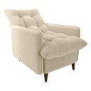 Ver imagem 2 de Conjunto P/ Sala Montreal 1 Poltrona Decorativas e 1 Puff Bouclê Natural - Matrix