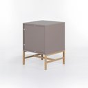 Ver imagem 5 de Mesa de Cabeceira Square 2 Gavetas 43 Cm X 40 Cm Nude Gianduia