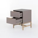 Ver imagem 6 de Mesa de Cabeceira Square 2 Gavetas 43 Cm X 40 Cm Nude Gianduia