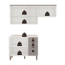 Ver imagem 4 de Armário de Cozinha Genialflex Iluminata Flora Branco Fendi