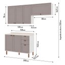 Ver imagem 3 de Armário de Cozinha Genialflex Iluminata Flora Branco Fendi