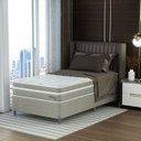 Ver imagem 1 de Cama Box Solteirão 108x198x51cm Molejo Verticóil Milani Fx Montreal Bege