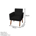 Ver imagem 5 de Poltrona Stella Suede Preto