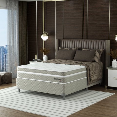 Cama Box Casal 138x188x51cm Molejo Verticoil Milani Fx Yescasa