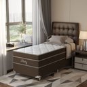 Ver imagem 5 de Cama Box Solteiro 88x188x71cm Molas Ensacadas Pictor Montreal Marrom/Bege