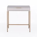 Ver imagem 1 de Escrivaninha Square 1 Gaveta 70 Cm X 48 Cm Off White Suave