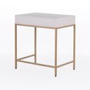 Ver imagem 5 de Escrivaninha Square 1 Gaveta 100% MDF Pés de Metal 70cm x 48cm Off White Suave