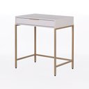 Ver imagem 3 de Escrivaninha Square 1 Gaveta 100% MDF Pés de Metal 70cm x 48cm Off White Suave